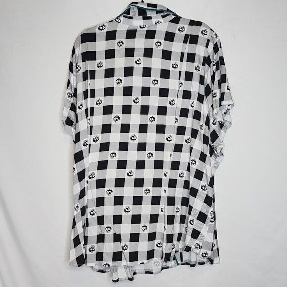 6X 30W Torrid Black Teal Disney Villains Set Gingham Poplin Top Tulle Skirt Midi - Picture 3 of 16